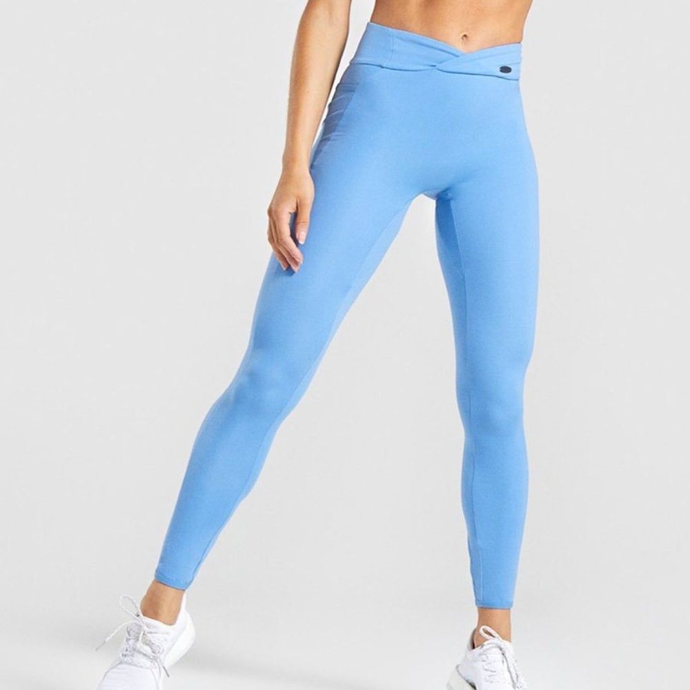 Gymshark Poise Leggings - Blue - Size M